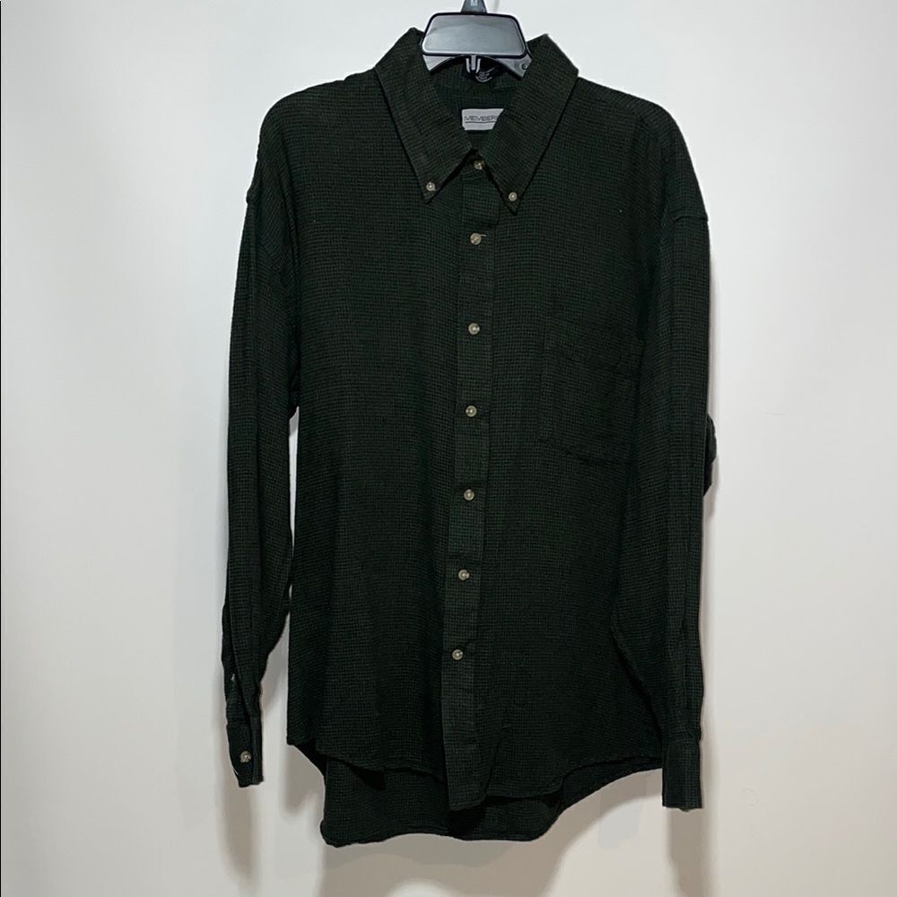 Members Only Green Casual Button Down Shirt